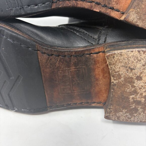 Frye Veronica Slouch Boots tall black leather 10 women's - Picture 13 of 16